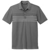 TravisMathew Men's Dark Grey Coto Performance Chest Stripe Polo