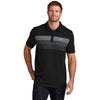 TravisMathew Men's Black Coastal Chest Stripe Polo