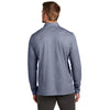 TravisMathew Men's Blue Nights Heather Oceanside Heather Long Sleeve Polo