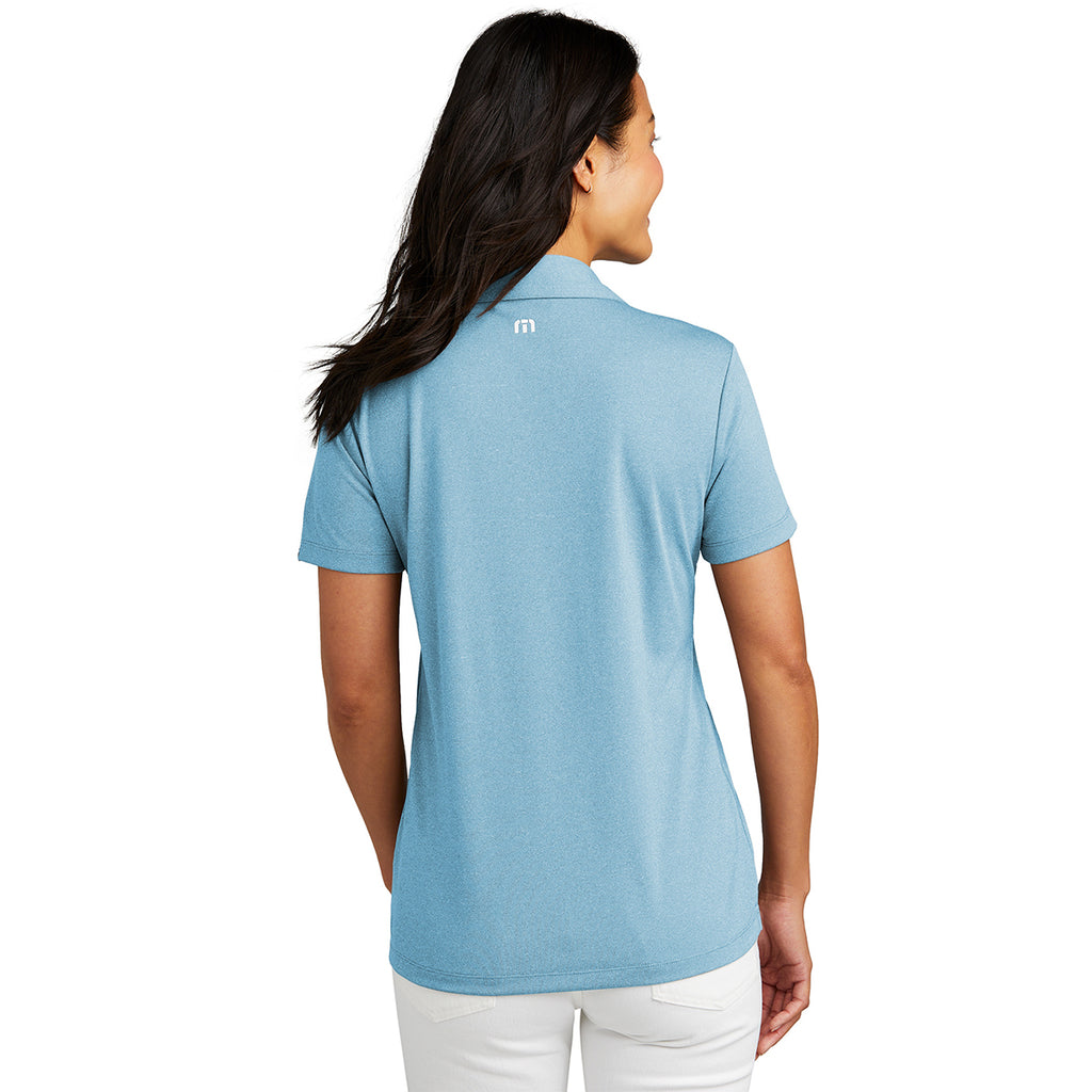 TravisMathew Women's Brilliant Blue Heather Coto Performance Polo