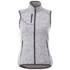 Elevate Women's Light Heather Grey Fontaine Knit Vest