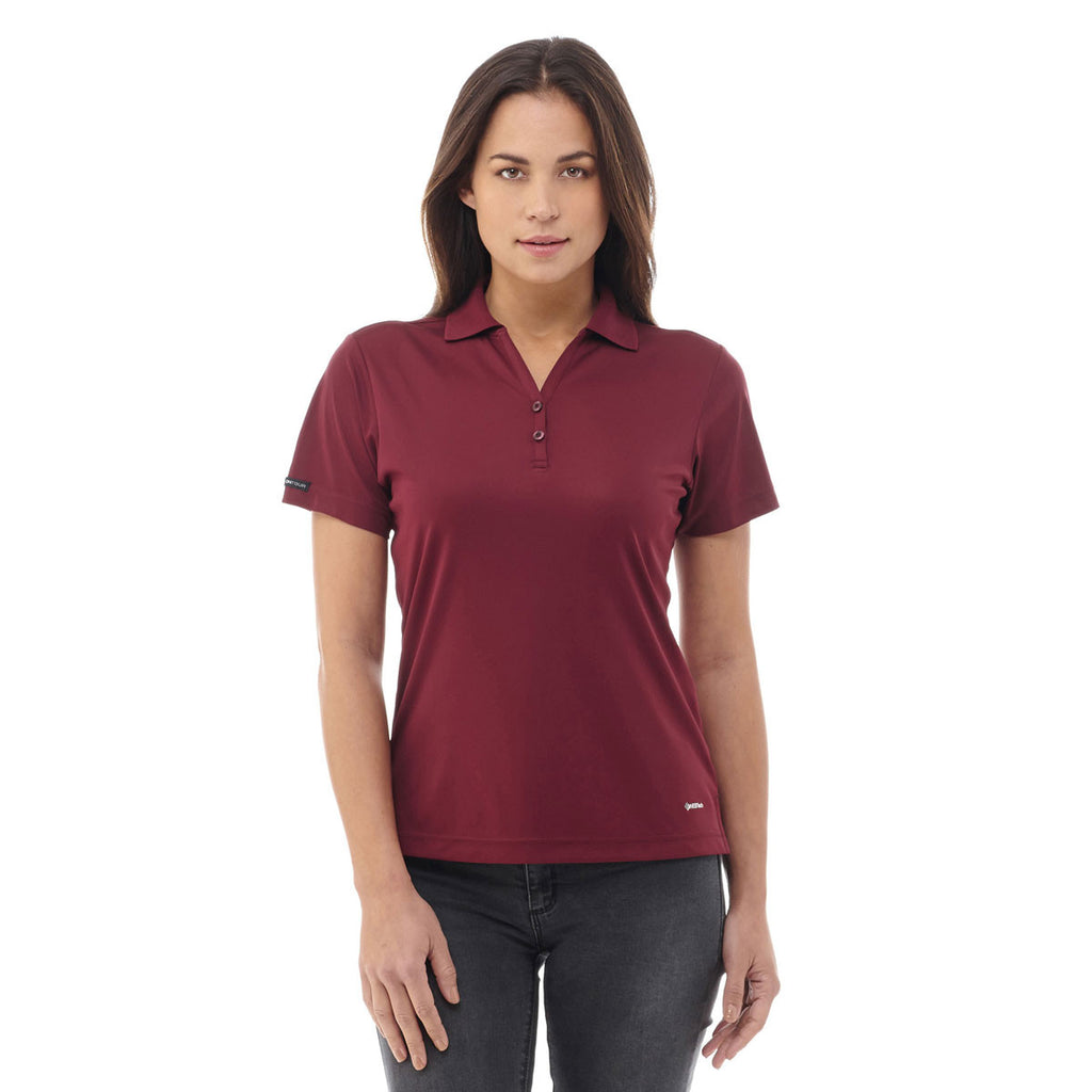 Elevate Women's Maroon Moreno Short Sleeve Polo