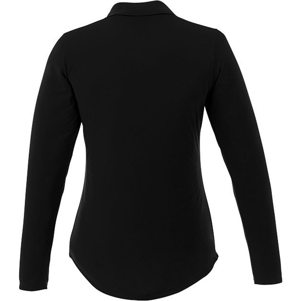 Trimark Women's Black Mori Long Sleeve Polo