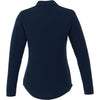 Trimark Women's Navy Mori Long Sleeve Polo