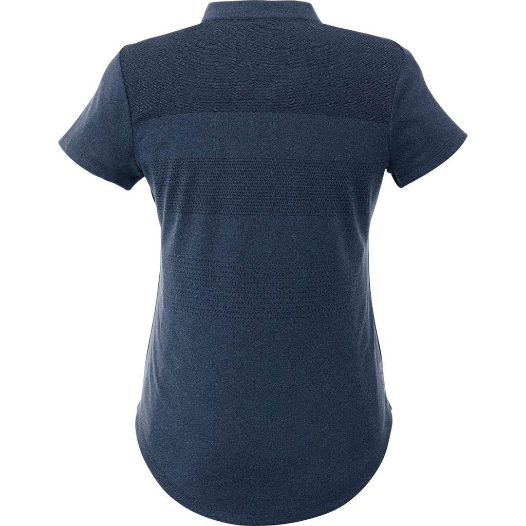 Elevate Women's Indigo Heather Antero Short Sleeve Polo