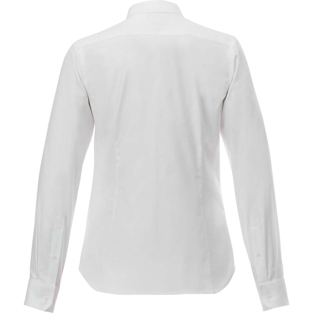 Elevate Women's White Irvine Oxford Long Sleeve Shirt