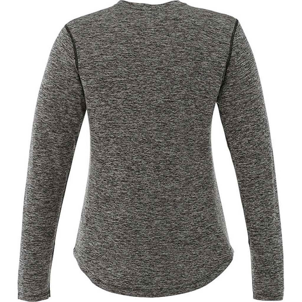 Elevate Women's Heather Dark Charcoal Quadra Long Sleeve Shirt