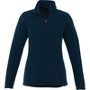 Elevate Women's Navy Bowlen Polyfleece Quarter Zip