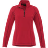 Elevate Women's Team Red Bowlen Polyfleece Quarter Zip