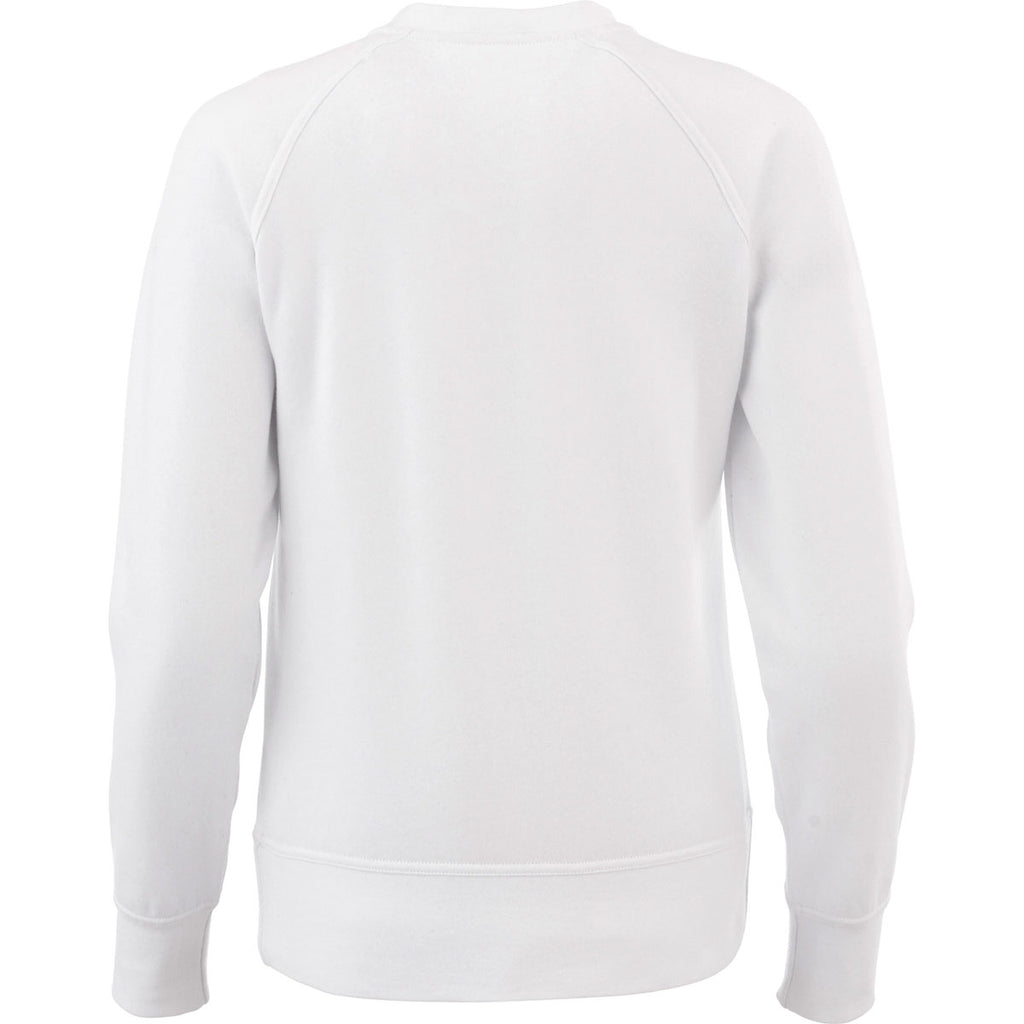 Elevate Women's White Krueger Fleece Crew