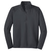 Sport-Tek Men's Charcoal Grey Tall Sport-Wick Stretch 1/2-Zip Pullover