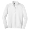 Sport-Tek Men's White Tall Sport-Wick Stretch 1/2-Zip Pullover