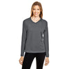 Team 365 Women's Sport Graphite Zone Performance Long-Sleeve T-Shirt