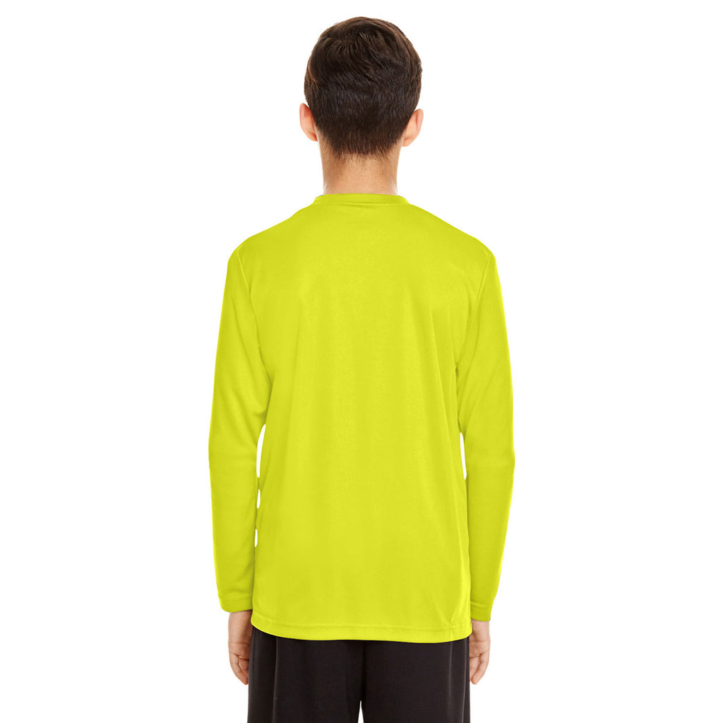 Team 365 Youth Safety Yellow Zone Performance Long-Sleeve T-Shirt