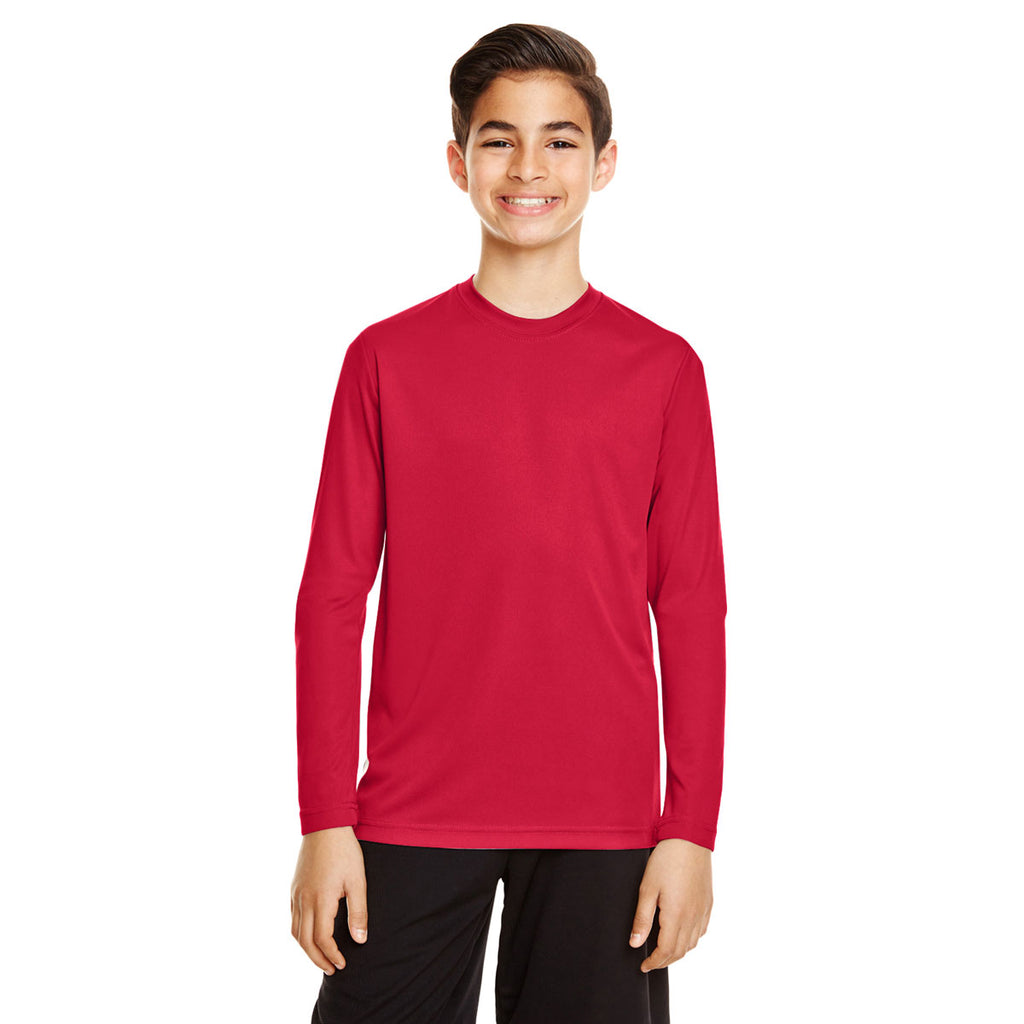 Team 365 Youth Sport Red Zone Performance Long-Sleeve T-Shirt