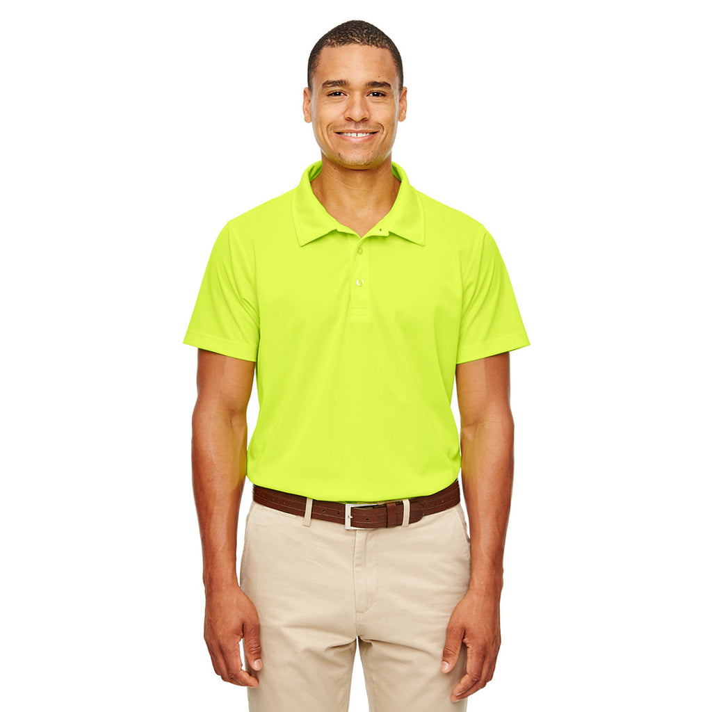 Team 365 Men's Safety Yellow Command Snag-Protection Polo