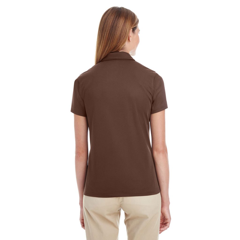 Team 365 Women's Sport Dark Brown Command Snag-Protection Polo