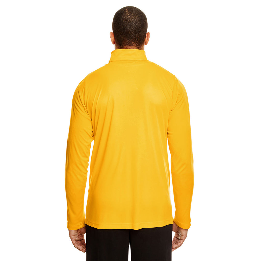 Team 365 Men's Sport Athletic Gold Zone Performance Quarter-Zip