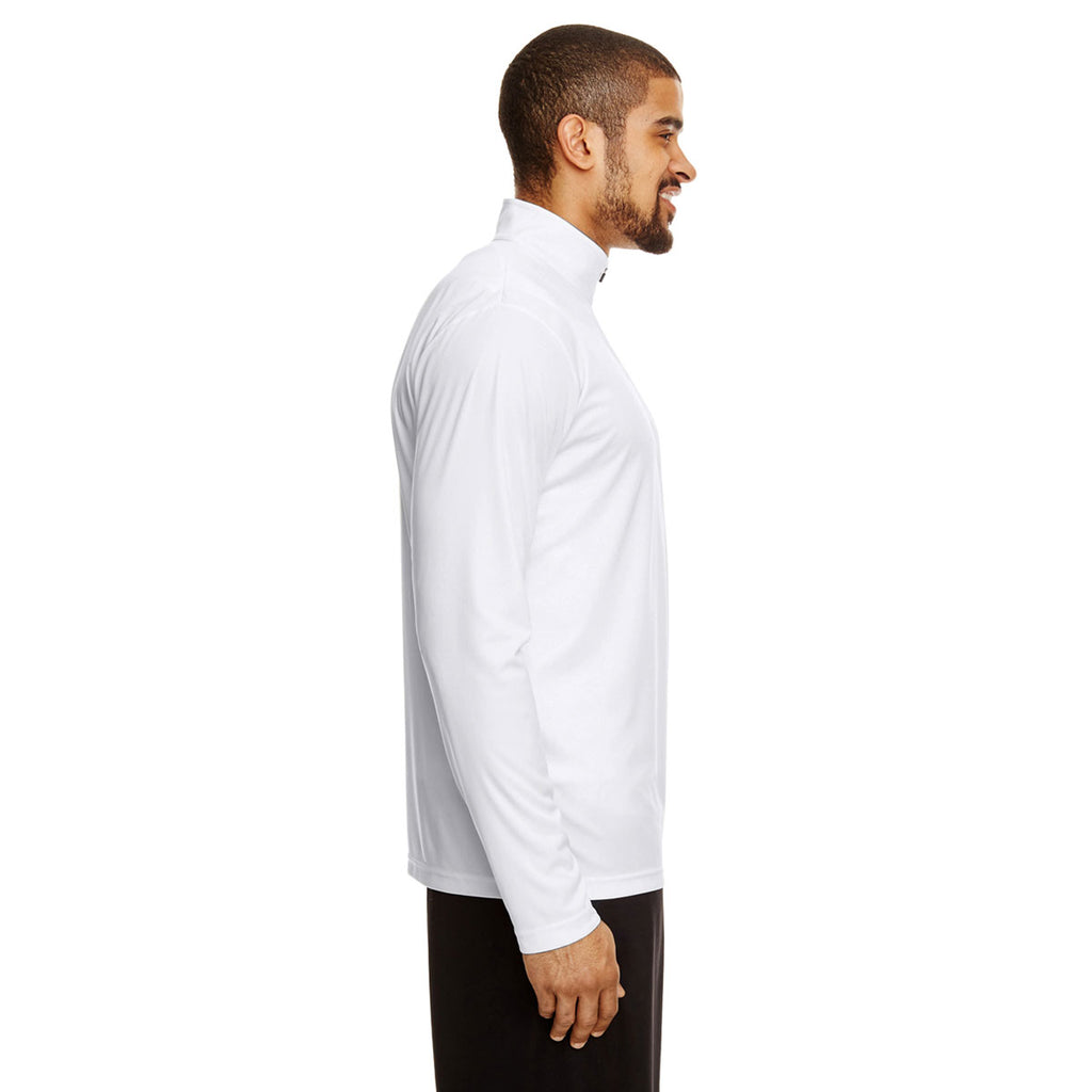 Team 365 Men's White Zone Performance Quarter-Zip