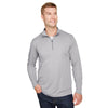 Team 365 Men's Athletic Heather Zone Sonic Heather Performance Quarter-Zip