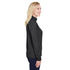 Team 365 Women's Black Heather Zone Sonic Heather Performance Quarter-Zip