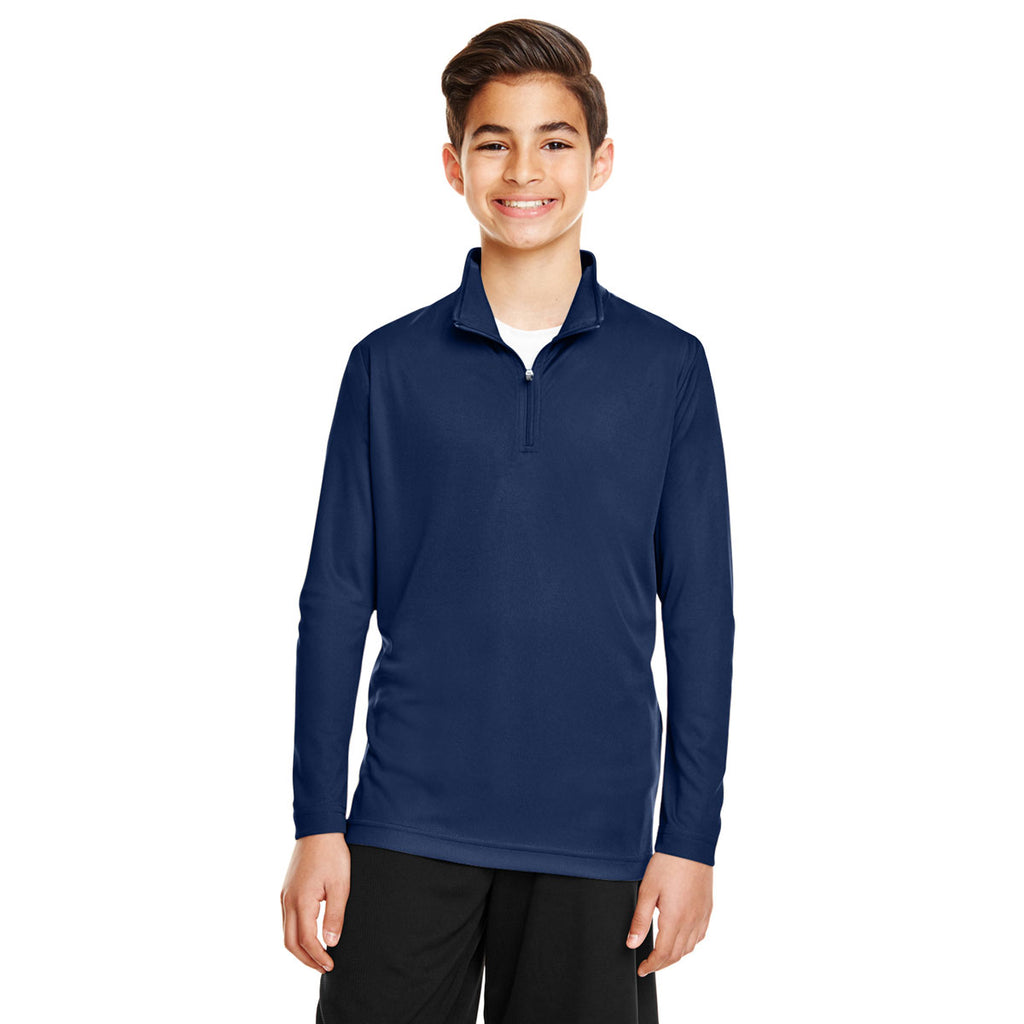 Team 365 Youth Sport Dark Navy Zone Performance Quarter Zip