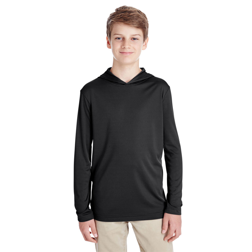 Team 365 Youth Black Zone Performance Hoodie