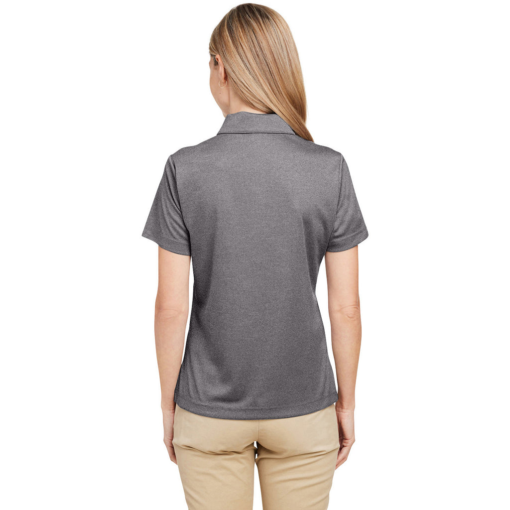 Team 365 Women's Dark Grey Heather Zone Sonic Heather Performance Polo