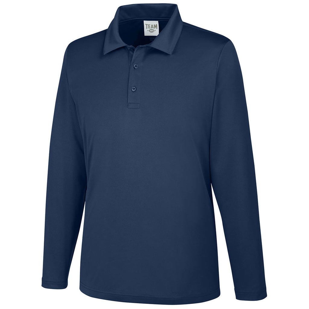 Team 365 Men's Sport Dark Navy Zone Performance Long Sleeve Polo