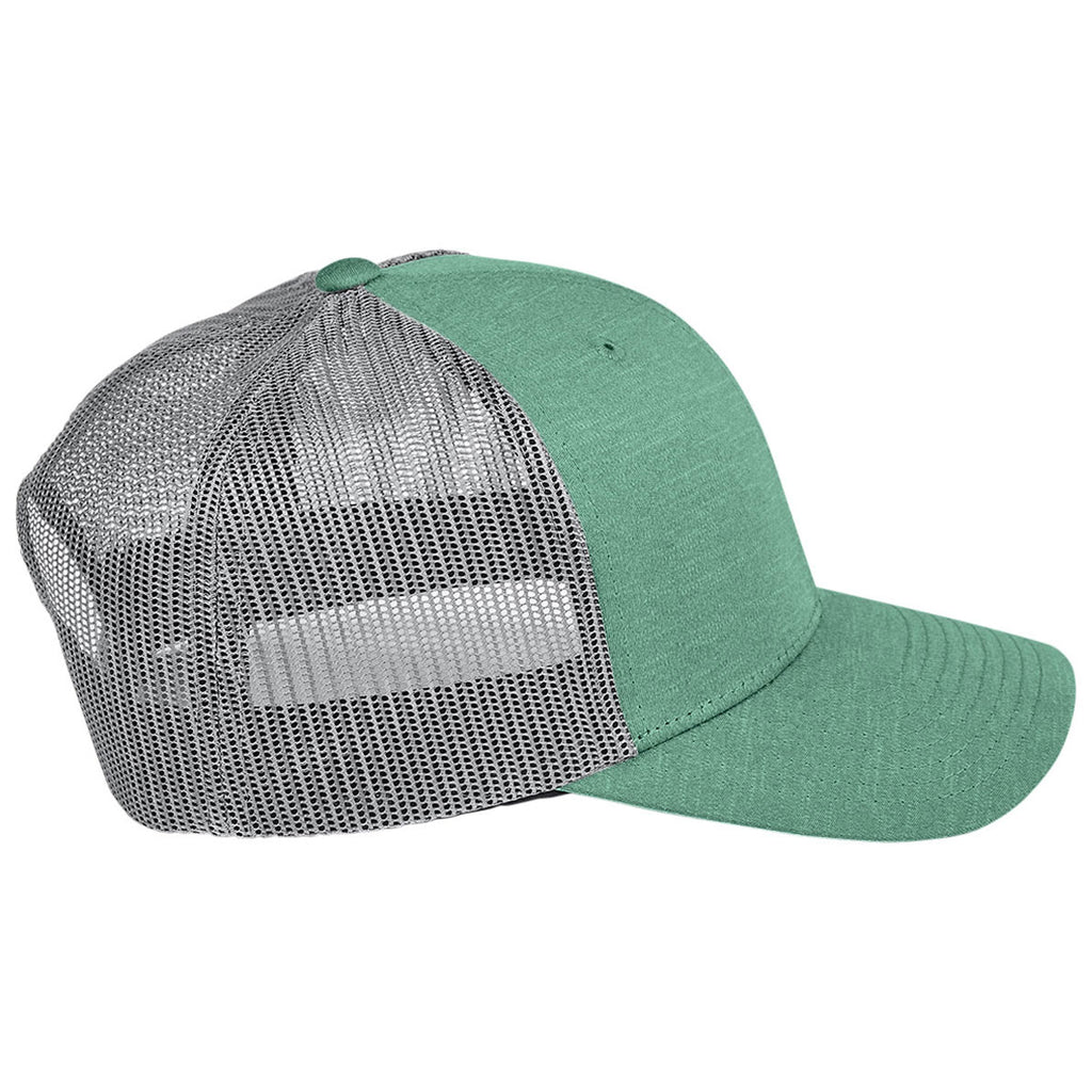 Team 365 Sport Forest Heather/Sport Grey Zone Sonic Heather Trucker Cap