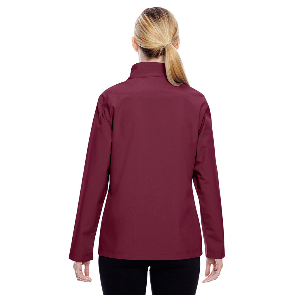 Team 365 Women's Sport Maroon Leader Soft Shell Jacket