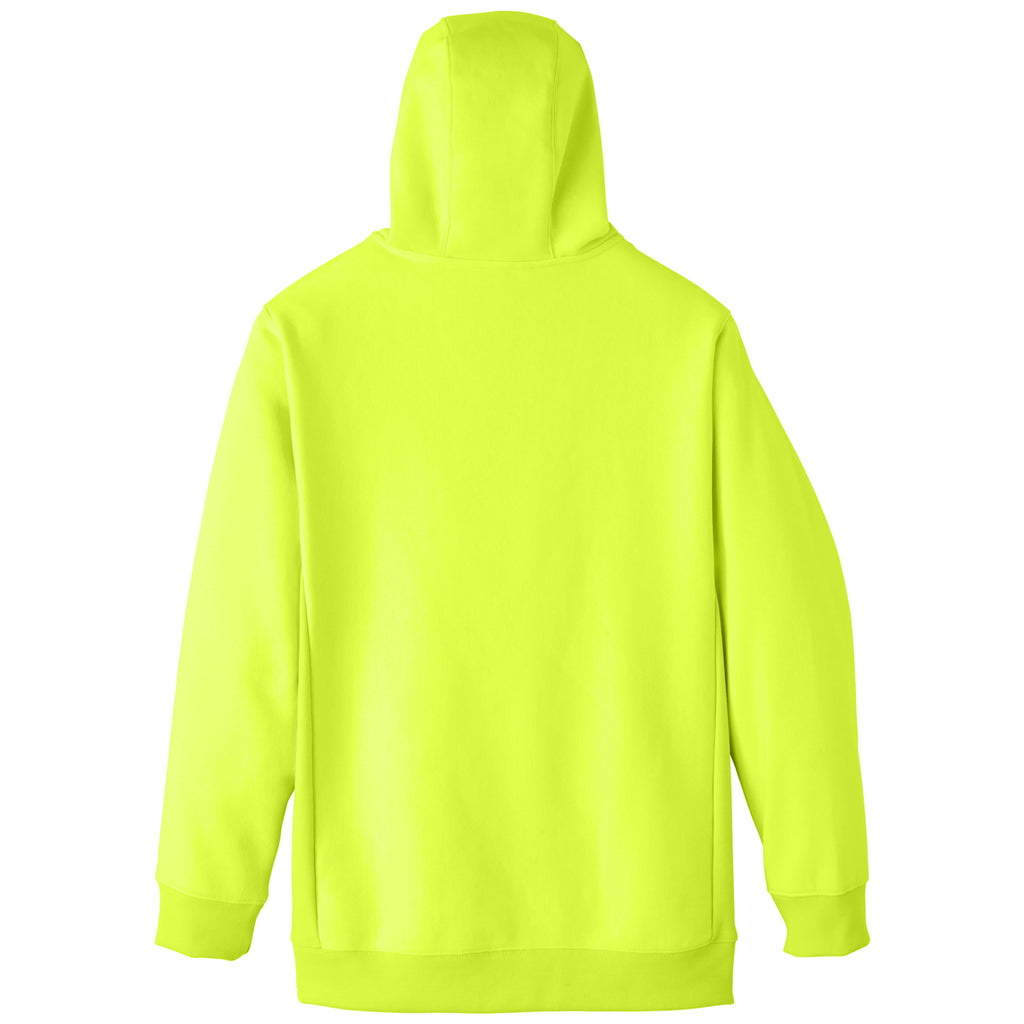 Team 365 Men's Safety Yellow Zone HydroSport Heavyweight Full-Zip Hooded Sweatshirt