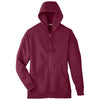 Team 365 Men's Sport Dark Maroon Zone HydroSport Heavyweight Full-Zip Hooded Sweatshirt