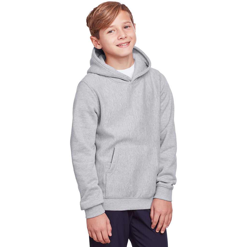 Team 365 Youth Athletic Heather Zone HydroSport Heavyweight Pullover Hooded Sweatshirt