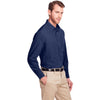 UltraClub Men's Navy Bradley Performance Woven Shirt