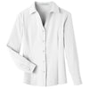 UltraClub Women's White Bradley Performance Woven Shirt