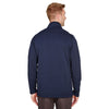 UltraClub Men's Navy Coastal Pique Fleece Quarter-Zip