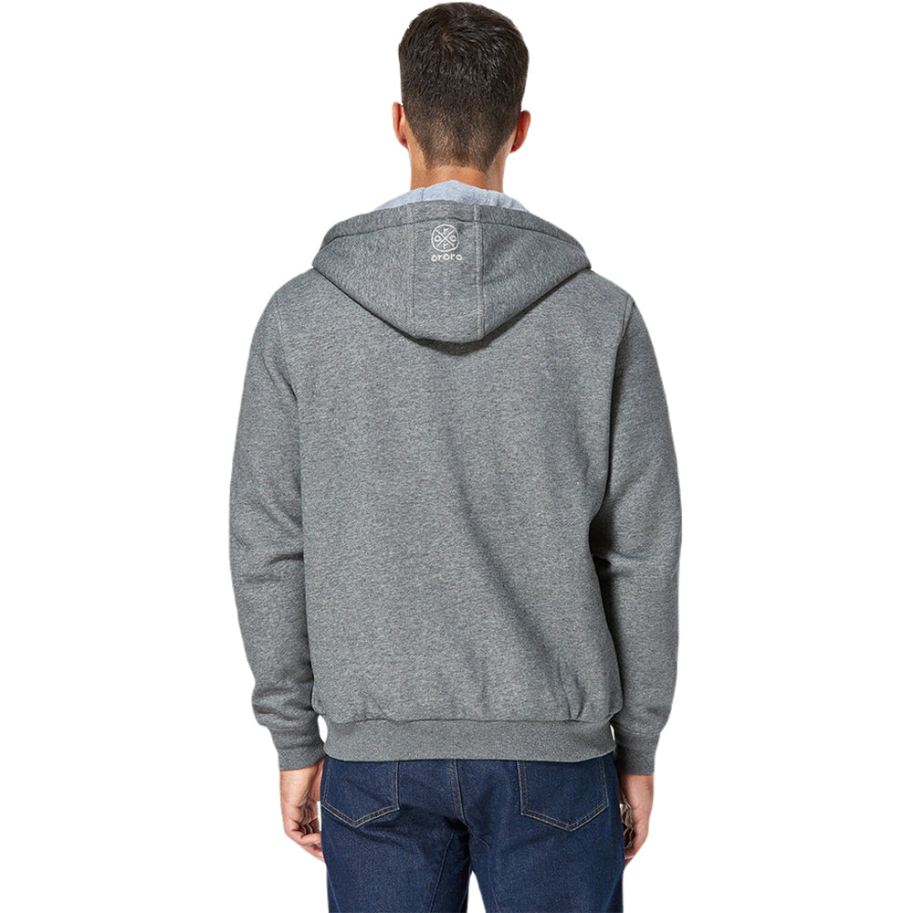 Ororo Unisex Flecking Grey Heated Fleece Hoodie