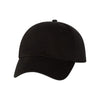 Valucap Black Unstructured Washed Chino Twill Cap