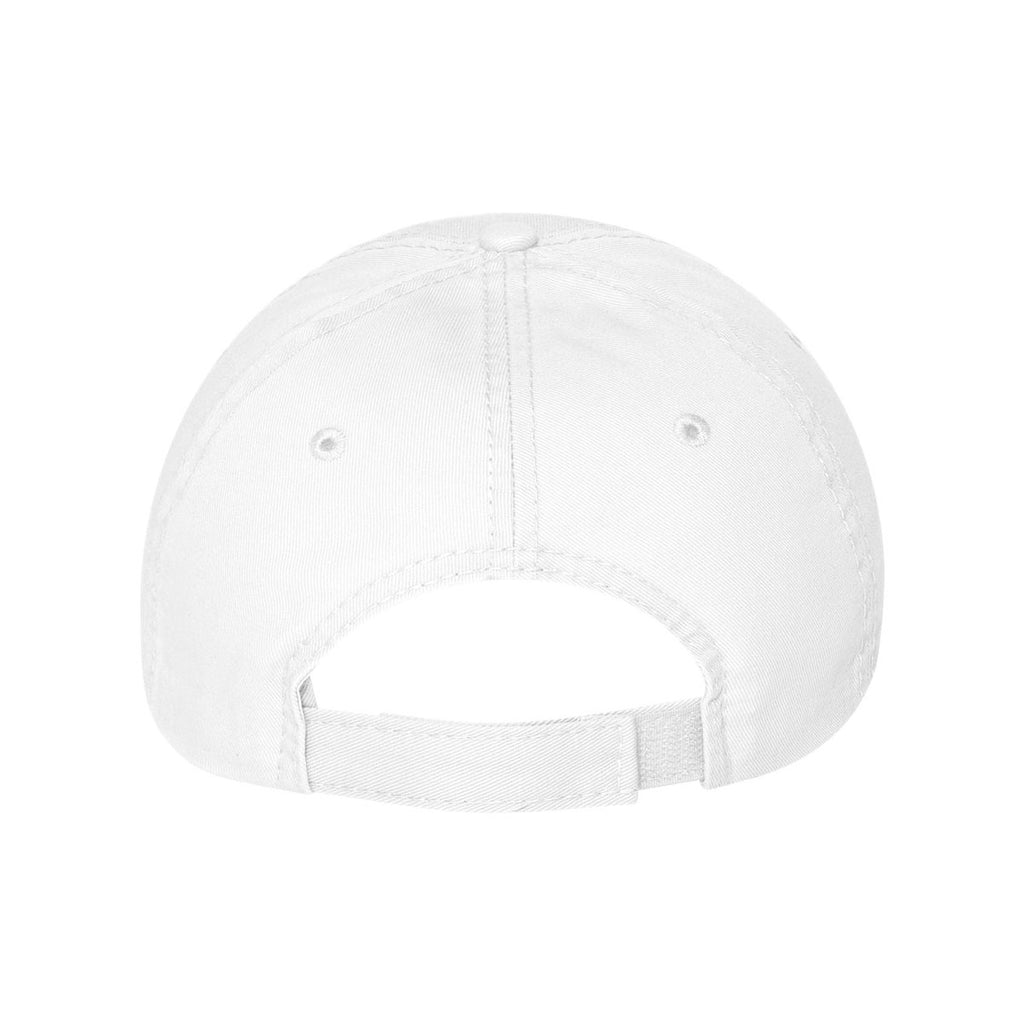 Valucap White Unstructured Washed Chino Twill Cap