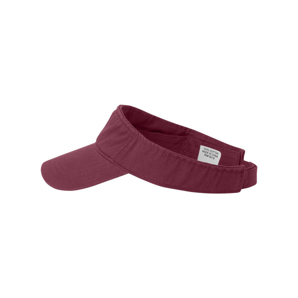 Valucap Maroon Bio-Washed Visor