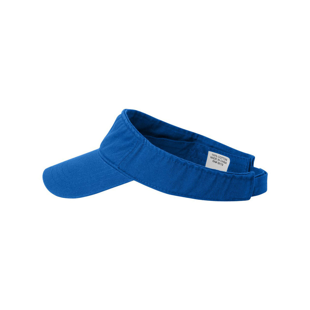 Valucap Royal Blue Bio-Washed Visor