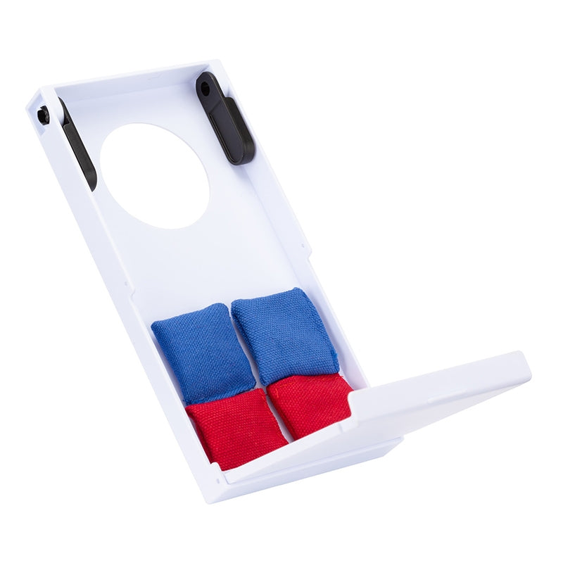 Logomark White Mais Tabletop Cornhole Game Set