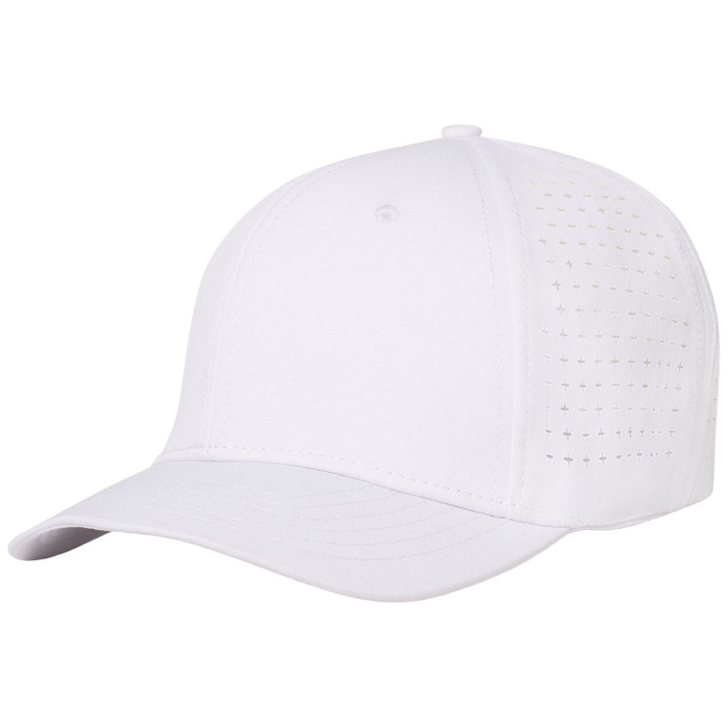 UNRL White Mid-Pro Vented Snapback