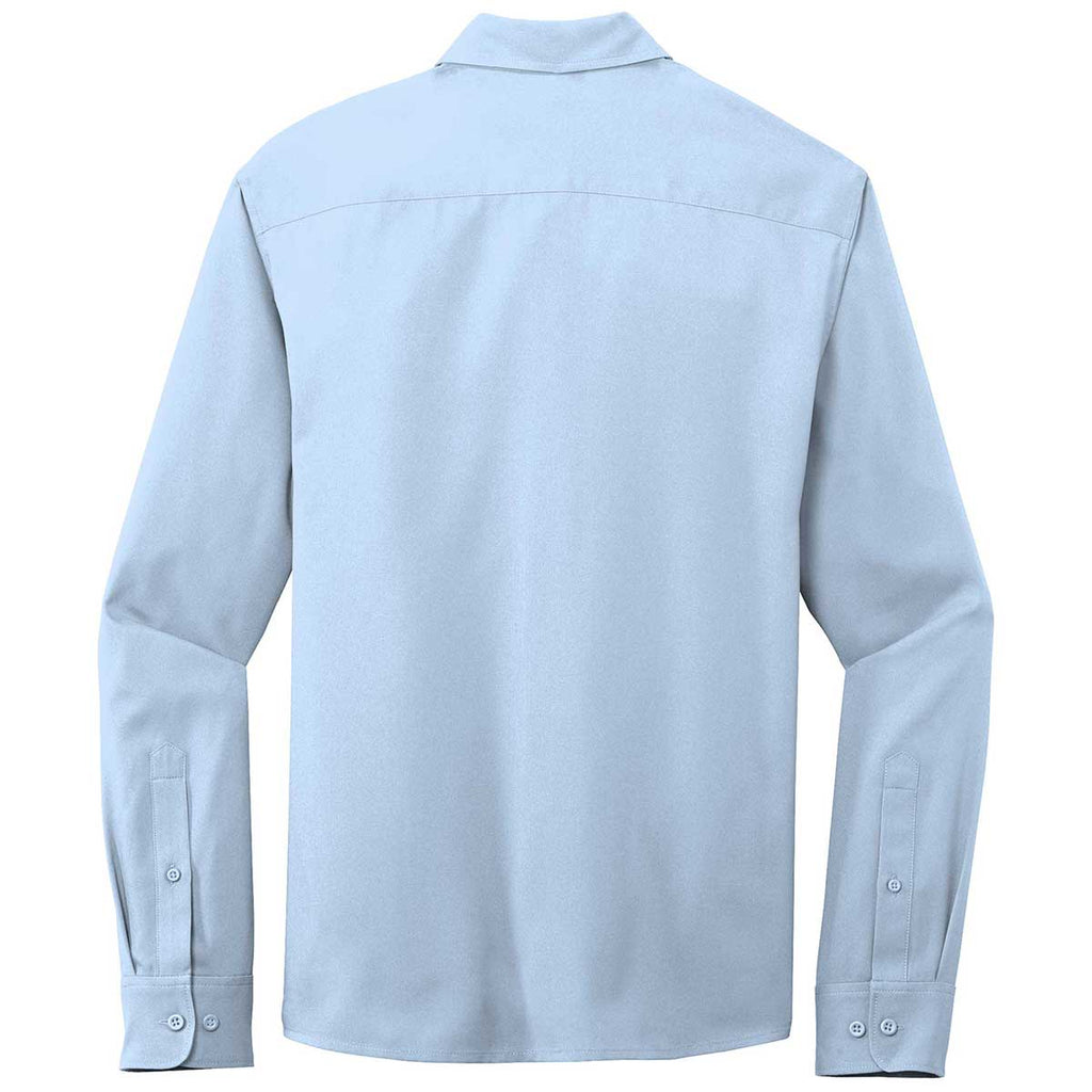 Port Authority Men's Cloud Blue Long Sleeve Performance Staff Shirt