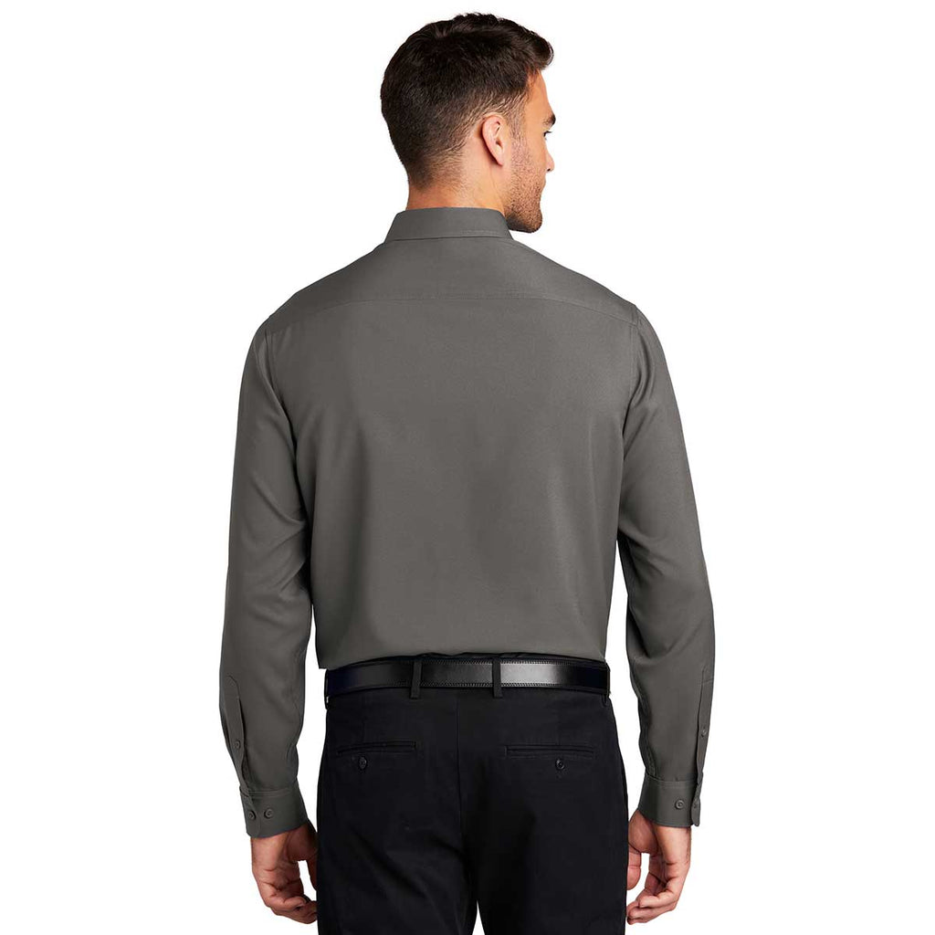 Port Authority Men's Graphite Long Sleeve Performance Staff Shirt