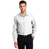 Port Authority Men's White Long Sleeve Performance Staff Shirt