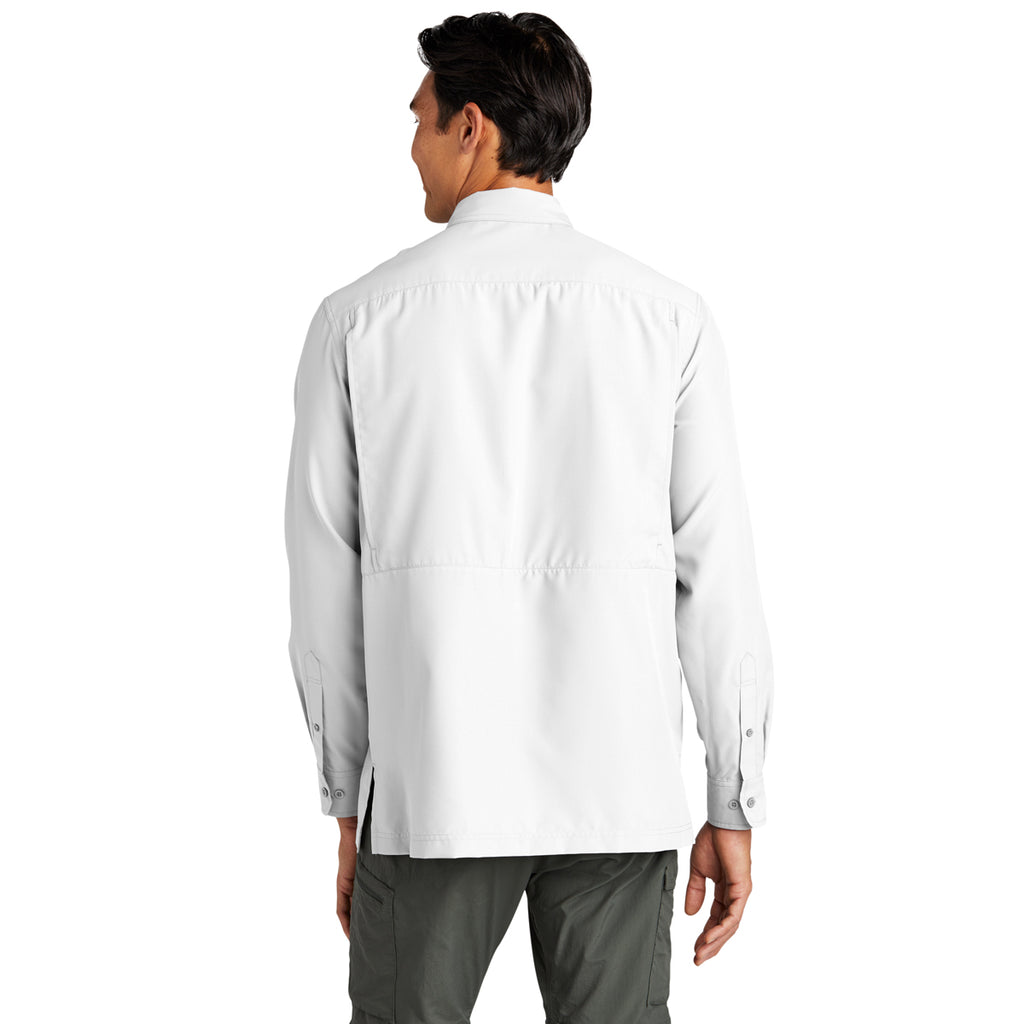 Port Authority Men's White Long Sleeve UV Daybreak Shirt