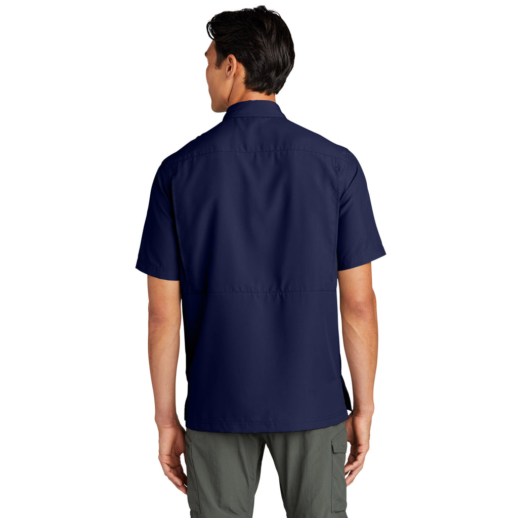 Port Authority Men's True Navy Short Sleeve UV Daybreak Shirt