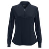 Greg Norman Women's Navy Play Dry Tulip Neck 1/4-Zip